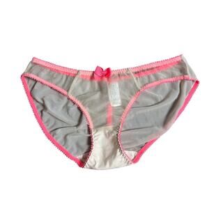 Love Claudette Dessous Mesh Blondie Pink Bikini Panty Size Medium